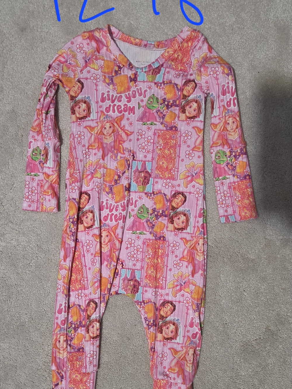 Kids Pink Dream-Print One-Piece Pajamas